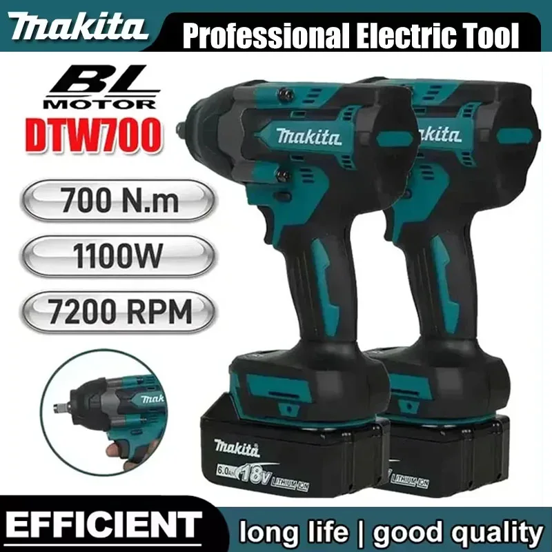 Power Tools Impact - Klucz udarowy akumulatorowy Makita DTW700 1000N.M