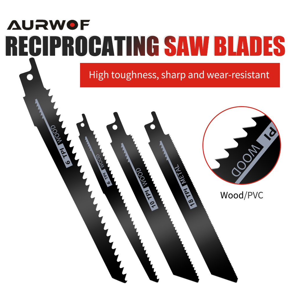 Reciprocating Saw Cordless - AURWOF Akumulatorowa Piła Elektryczna Szablasta Wielofunkcyjna
