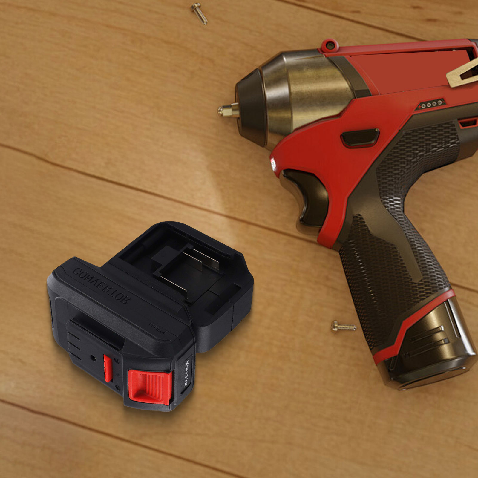 Czarny plastikowy adapter konw – Power Tools Dongcheng recenzja i cena
