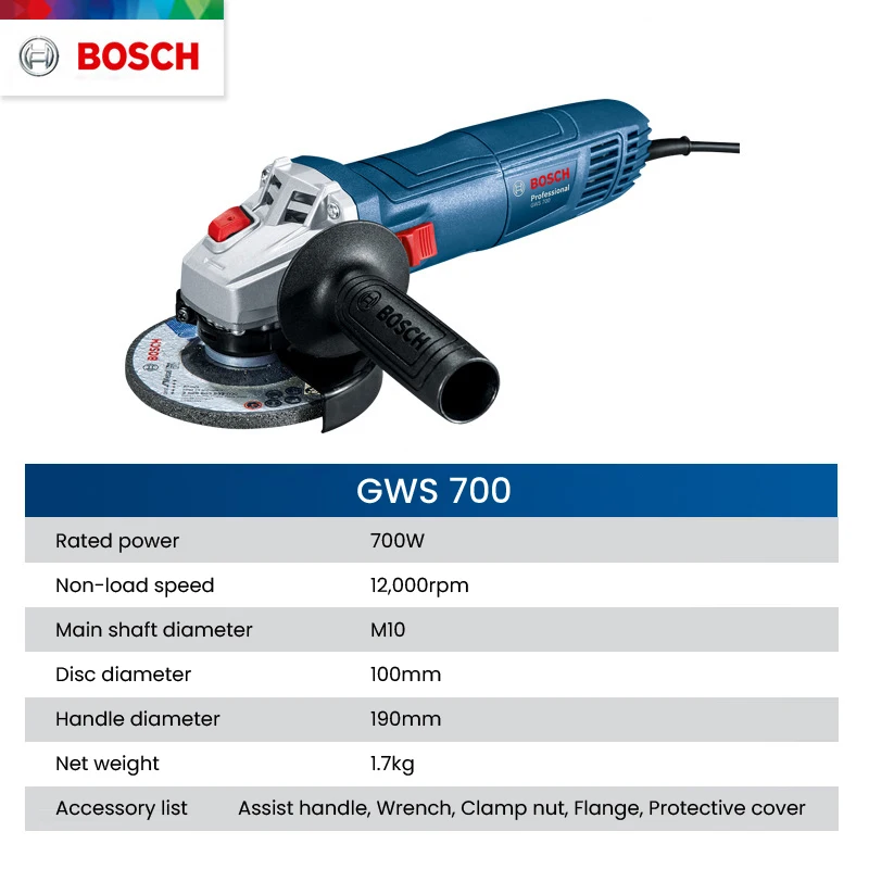 Szlifierka kątowa Bosch GWS700 – Power Tools Bosch recenzja i cena